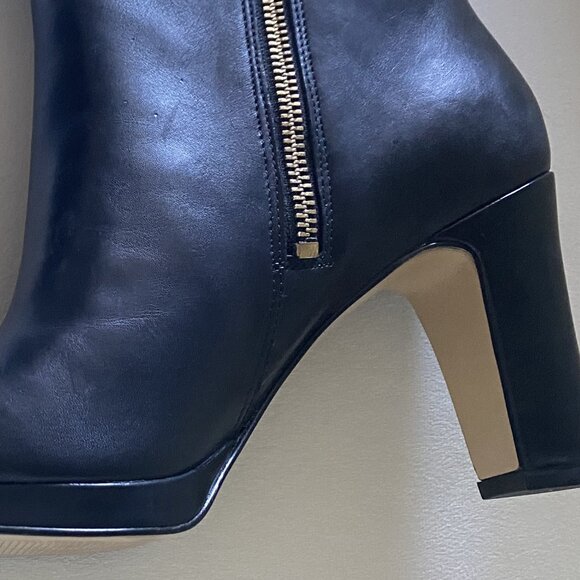 Black Leather Ankle Boots NINE WEST - Picture 7 of 16